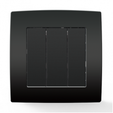 Διακόπτης 3 Πλήκτρων Ανθρακί City 193064