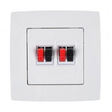 Πρίζα Ηχείων Διπλή Λευκή City 190721