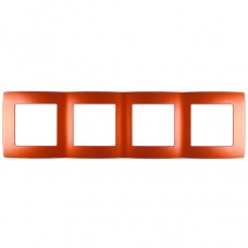 Πλαίσιο 4 Θέσεων Πορτοκαλί Μεταλλικό City 190368