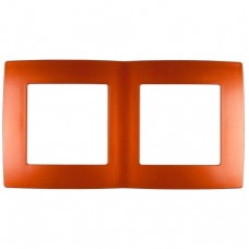 Πλαίσιο 2 Θέσεων Πορτοκαλί Μεταλλικό City 190558