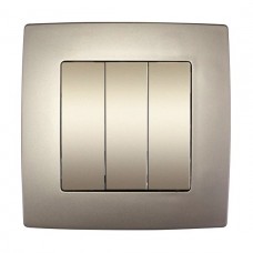 Διακόπτης 3 Πλήκτρων Σαμπανί City 190065