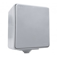 Διακόπτης Αλέ-Ρετούρ 10A Γκρί Επίτοιχος IP65