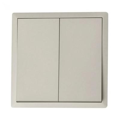 Μπουτόν Διπλό Γκρι Ανοιχτό 10A Lineme Gena 50-00651-32