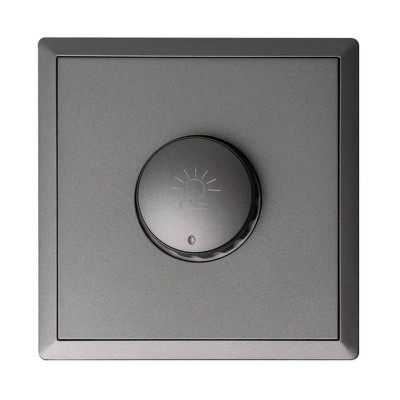Διακόπτης Dimmer 500W Ανθρακί Ματ 10A Lineme Gena 50-00610-19