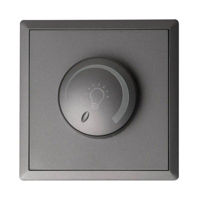 Διακόπτης Dimmer για LED 200W Ανθρακί Ματ 10A Lineme Gena 50-00611-19