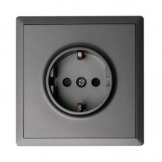 Πρίζα Σούκο Ανθρακί Ματ 16A Lineme Gena 50-00613-19