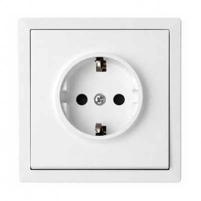 Πρίζα Σούκο Λευκό Ματ 16A Lineme Gena 50-00613-31