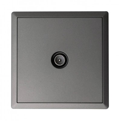 Πρίζα TV Διελεύσεως Ανθρακί Ματ 10dB Lineme Gena 50-00642-19