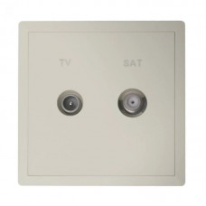 Πρίζα TV+SAT Τερματική Γκρι Ανοιχτό 1dB Lineme Gena 50-00638-32