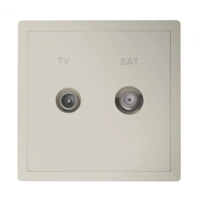 Πρίζα TV+SAT Τερματική Γκρι Ανοιχτό 1dB Lineme Gena 50-00638-32