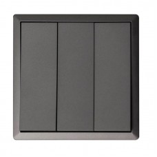 Διακόπτης Τριπλός Ανθρακί Ματ 10A Lineme Gena 50-00648-19