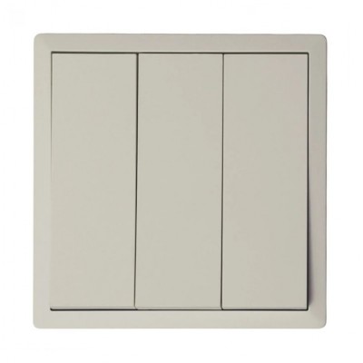 Διακόπτης Τριπλός Γκρι Ανοιχτό 10A Lineme Gena 50-00648-32
