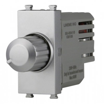 Διακόπτης Dimmer A/R 400W 1P Ασημί Lineme INO 50-00410-10