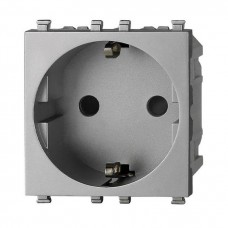 Πρίζα Σούκο 16A 250V 2P Ασημί Lineme INO 50-00413-10