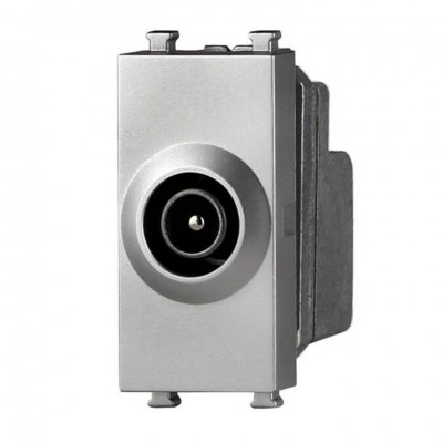 Πρίζα TV Τερματική 1P Ασημί Lineme INO 50-00416-10