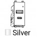 Πρίζα USB & Type C 5.1V/2.4A 1P Ασημί Lineme INO 50-00439-10