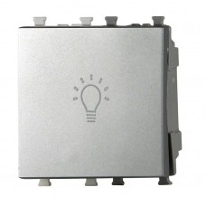 Μπουτόν Κλιμακοστασίου 2P Ασημί Lineme INO 50-02445-10