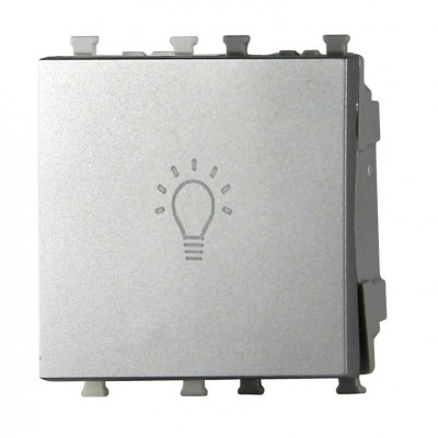 Μπουτόν Κλιμακοστασίου 2P Ασημί Lineme INO 50-02445-10