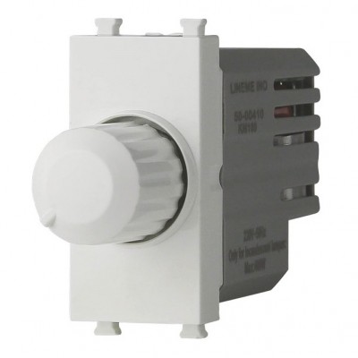 Διακόπτης Dimmer A/R 400W 1P Λευκό Lineme INO 50-00410-1