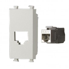 Πρίζα Δικτύου RJ45 CAT7 1P Λευκό Lineme INO 50-00418-1