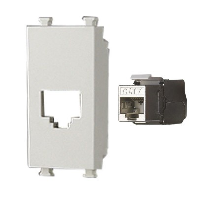 Πρίζα Δικτύου RJ45 CAT7 1P Λευκό Lineme INO 50-00418-1