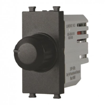 Διακόπτης Dimmer A/R 400W 1P Μαύρο Lineme INO 50-00410-2