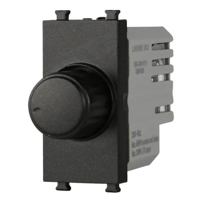 Διακόπτης Dimmer A/R LED 200W 1P Μαύρο Lineme INO 50-00411-2