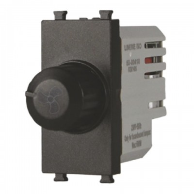 Διακόπτης Dimmer Ανεμιστήρα 300VA 1P Μαύρο Lineme INO 50-00412-2