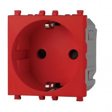 Πρίζα Σούκο 16A 250V 2P Κόκκινη Lineme INO 50-00413-14