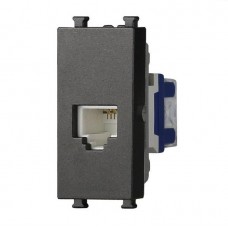 Πρίζα Τηλεφώνου RJ11 1P Μαύρη Lineme INO 50-00415-2