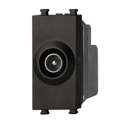 Πρίζα TV Τερματική 1P Μαύρη Lineme INO 50-00416-2