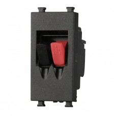 Πρίζα Ηχείων 1P Μαύρη Lineme INO 50-00435-2