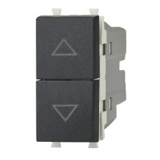 Διακόπτης Ρολλών 1P 10A Μαύρο Lineme INO 50-00454-2