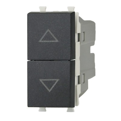 Διακόπτης Ρολλών 1P 10A Μαύρο Lineme INO 50-00454-2