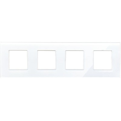 Πλαίσιο 8 Θέσεων Λευκό Γυαλί 50-02424-23