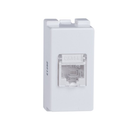 Πρίζα Δικτύου RJ45 Cat6e Λευκή Lecce 26013C 