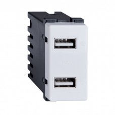 Πρίζα USB 2 Εξόδων Λευκή Lecce 26014 