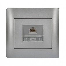 Πρίζα Δικτύου RJ45 CAT5E 1 Εξόδου Γκρί Rhyme 11284