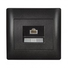 Πρίζα Δικτύου RJ45 CAT5E 1 Εξόδου Γραφίτη Rhyme 11285