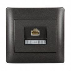 Πρίζα Δικτύου RJ45 CAT6E 1 Εξόδου Γραφίτη Rhyme 112856E