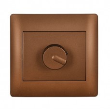 Διακόπτης Dimmer Περιστροφικός Καφέ Rhyme 11196