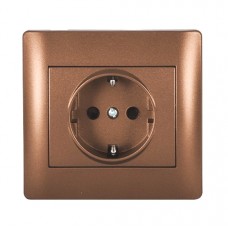 Πρίζα Σούκο Καφέ Rhyme 11216