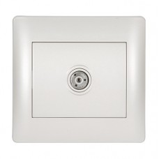 Πρίζα TV Τερματική 1 Εξόδου Λευκή Rhyme 11251