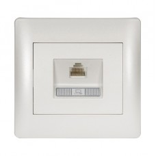 Πρίζα Δικτύου RJ45 CAT5E 1 Εξόδου Λευκή Rhyme 11281