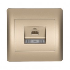 Πρίζα Δικτύου RJ45 CAT6E 1 Εξόδου Σαμπανί Rhyme 112826E