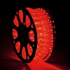 Φωτοσωλήνα LED Στρογγυλή Δικάναλη 36 LED/m 230V Κόκκινο φως