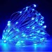 Χριστουγεννιάτικα Ψείρες LED 100 Leds σε Μπλε φως με Ασημί σύρμα 7,40m μήκος καλωδίου IP44 με Προγράμματα