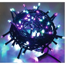 Χριστουγεννιάτικα LED 200 Leds σε RGB φως με Πράσινο Καλώδιο 10m μήκος καλωδίου IP44 με Προγράμματα